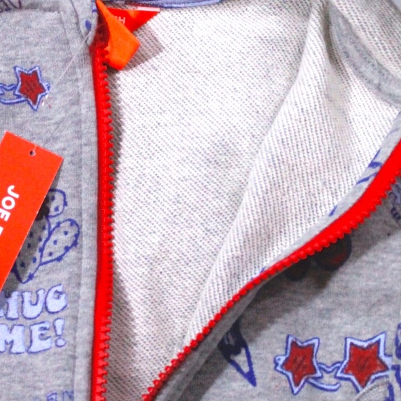 NWT Joe Fresh Toddler Gray & Purple Graphic Hoodie - Picture 5 of 11